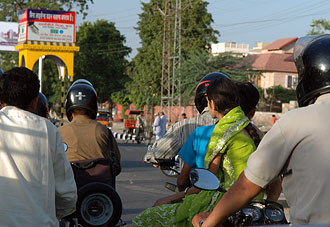 vy ifrån bilfönstret, Jaipur
