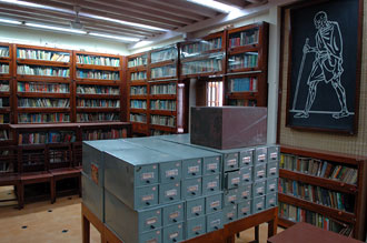 Bibliotek på Mani Bhavan Gandhi Sangrahalaya, Mumbai