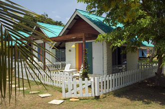 Vår bungalow på Baan Koh Mak, Koh Mak