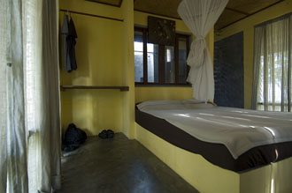 Ingång till vårt badrum på Baan Koh Mak, Koh Mak