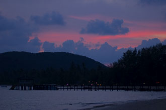 Solnedgång, Ao Kao Strand, Koh Mak