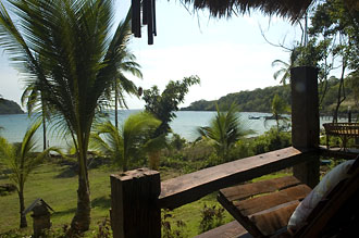 Vy från vår altan, The Beach Natural Resort, Koh Kood