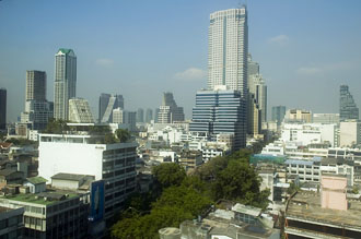 Utsikt från fönster på Narai Hotel, Bangkok