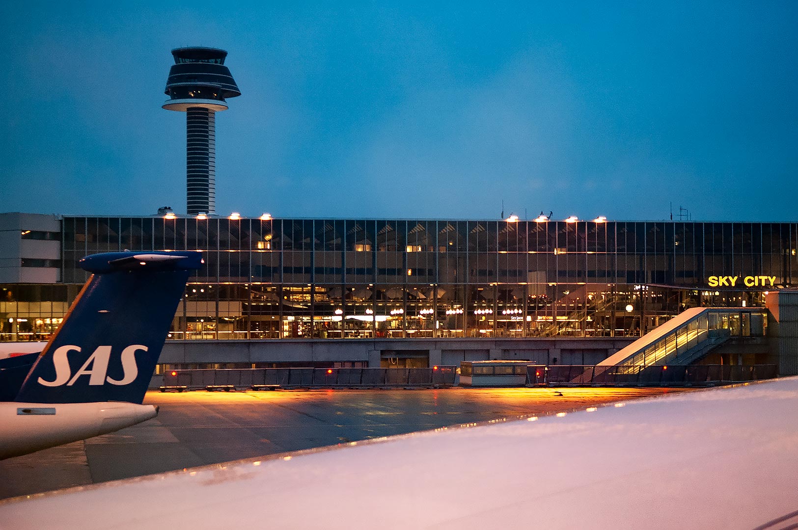 Från fönstret på planet vid Arlanda Stockholm