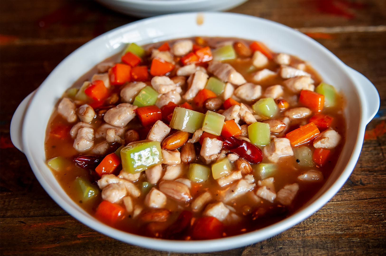 Maträtt på Sakura Cafe i hutongerna, Beijing Kina