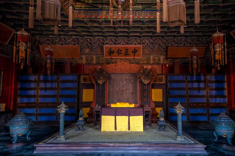 Emperors bedroom, Forbidden City i Beijing Kina