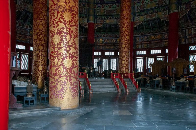 Interiör, Temple of Heaven, Beijing Kina