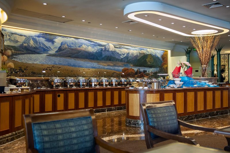 Frukost på Tibet Hotel, Chengdu i Kina