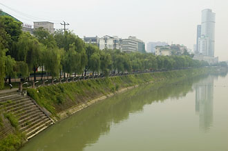 Vy ifrån bro, Chengdu