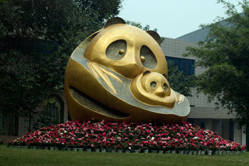 Panda staty, Chengdu Research base of giant panda breeding, Chengdu