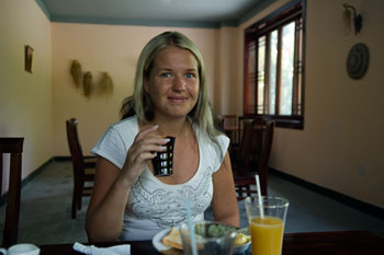 Frukost, Snow Lion Resort, Yangshuo