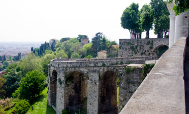 Utsikt från Porta San Giacomo, Citta Alta, Bergamo