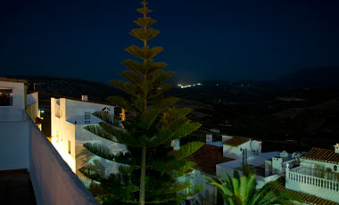 Utsikt ifrån taket på huset