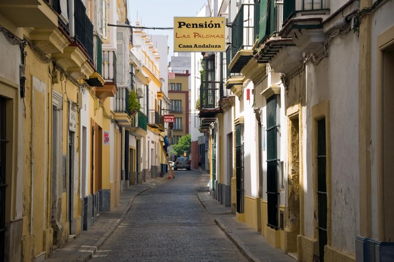 Ett smalt kvarter i Jerez