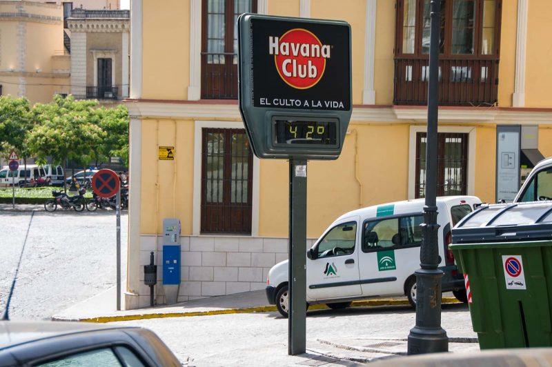 42 grader Celcius i Jerez, Spain