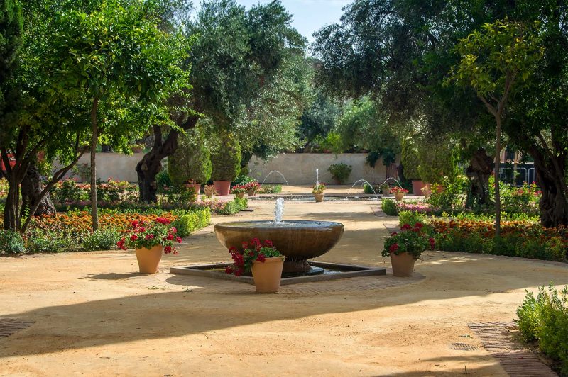 Alcazar trädgård, Jerez Spanien