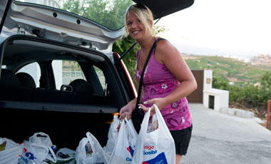 Anki efter att ha handlat på Carrefour