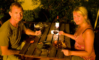 Grillkväll i huset i Monte Viñas