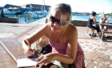 Anki i Hillarys boat harbour, Perth