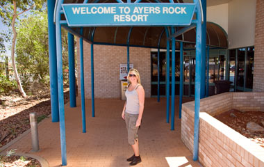 Anki vid Connellan Airport, Ayers Rock