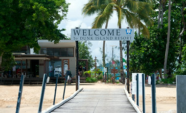 Brygga till Dunk Island Resort