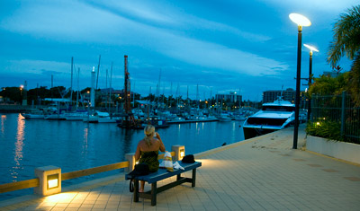 Paus med greyhoundbussen i Townsville