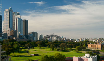 Utsikt över stan från Bayview boulevard hotel