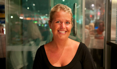 Anki på Pasello Restaurant i Darling harbour, Sydney