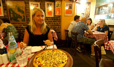 Anki på Zia Pina Pizzeria