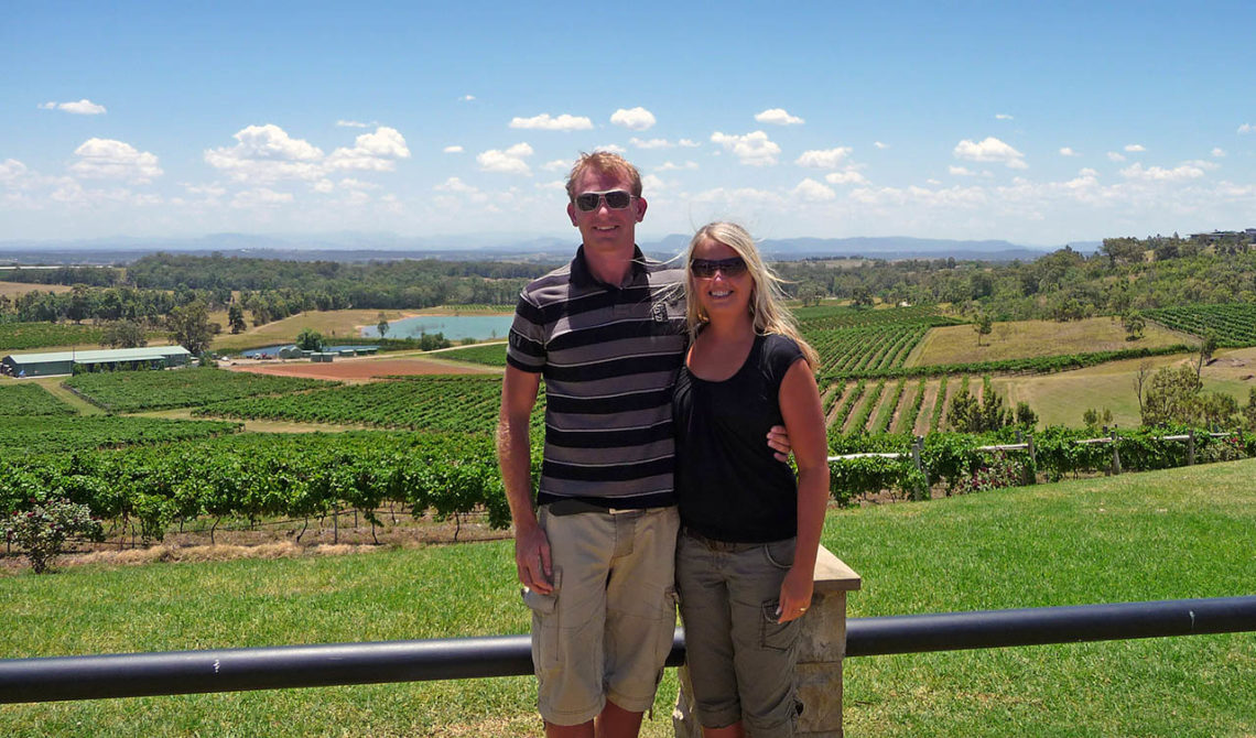 Anki & Lasse på Audrey Wilkinson Vineyard