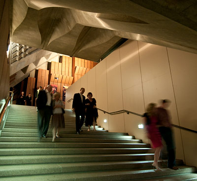 Inne i Sydney Opera House