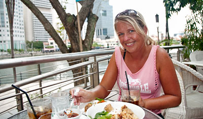 Anki på Siem reap, IndoChine Waterfront Restaurant, Singapore