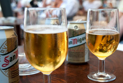 San Miguel i Estepona efter söndagsmarknad
