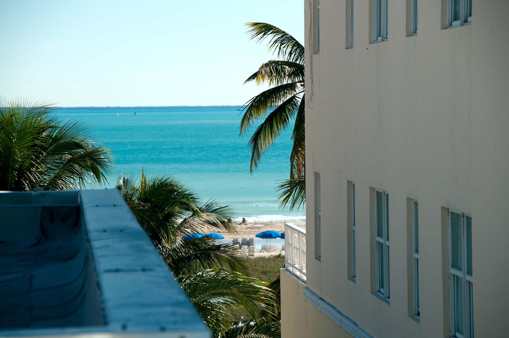 Utsikt från Chesterfield hotel, Miami Beach