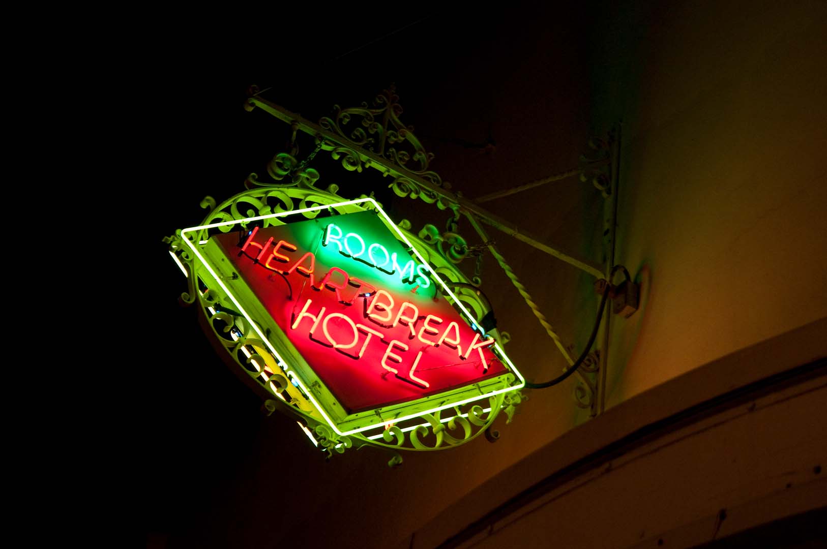 Skylt Heartbreak Hotel, Duval Street Key West