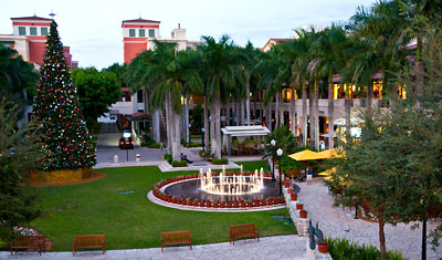 Den lilla parken i Village of Merrick Park shopping center, Miami