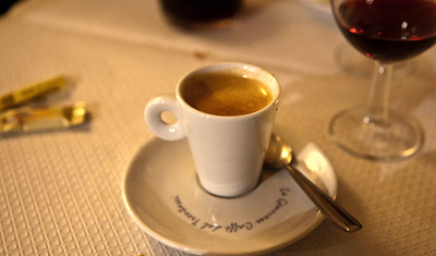 Espresso på Il Poeta Ristorante