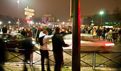 Nyårsfirande vid La Tour Eiffel