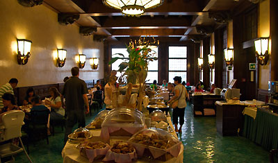 Frukostbuffet på Hotel Atlantico, Rom