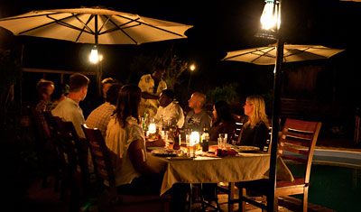 Förrätten serveras, Murera Springs Eco Lodge, Kenya