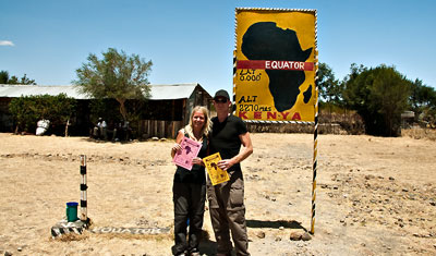 Anki och Lasse på ekvatorn, Nyahururu i Kenya