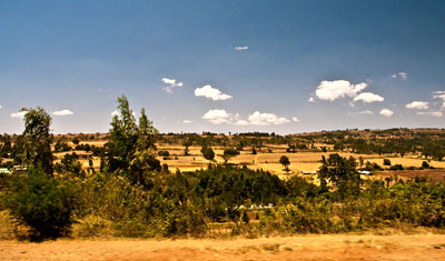 Vackra landskap längs vägen mot Nakuru, Kenya