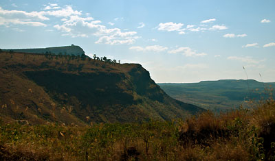 Bergskammen vid Menengai kratern i Kenya