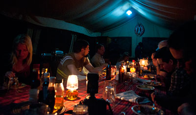 Middag på JK Mara Camp, Kenya