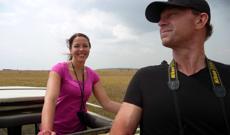 Christina och Lasse på safari i Masai Mara, Kenya Christina och Lasse på safari i Masai Mara, Kenya