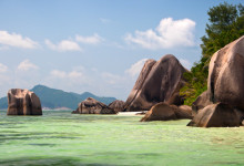 Paradisstranden Anse Source d’Argent, La Digue Seychellerna