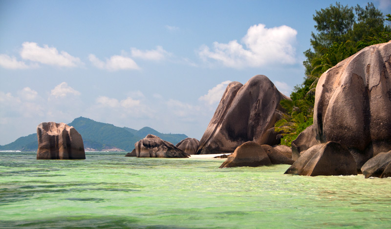 Paradisstranden Anse Source d’Argent, La Digue Seychellerna