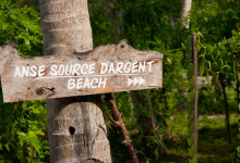 Skylt till Anse Source d’Argent, La Digue Seychellerna