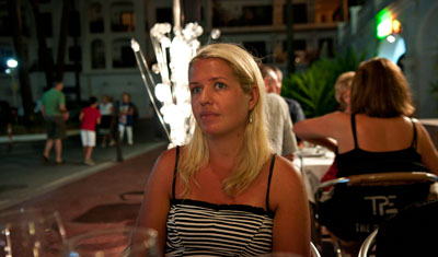 Anki på TPE, The Pergola Restaurang, Puerto de la Duquesa 