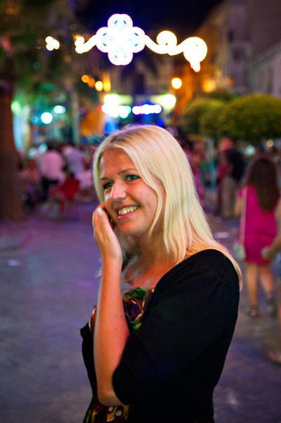 Anki på Fiesta de Santa Ana, Manilva